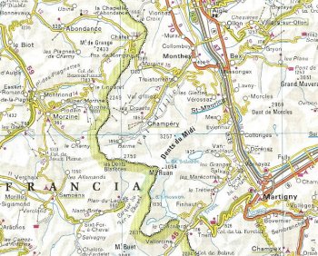 Carta geografica svizzera della Val d’Illiez in Vallese (45559 bytes)